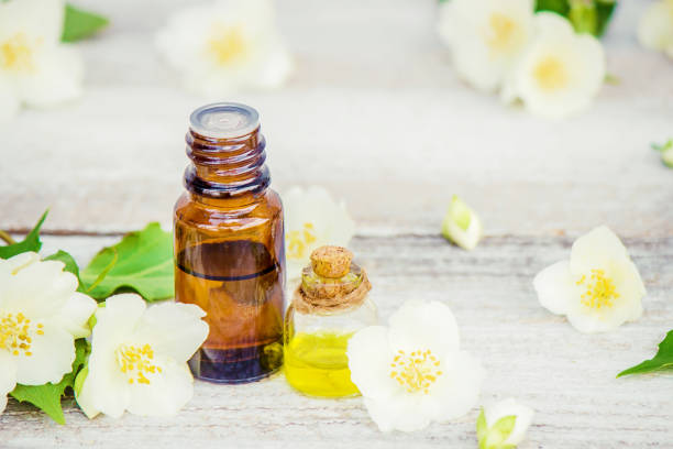 istock Jasmine essential oil. selective focus. nature aroma. 1056788230