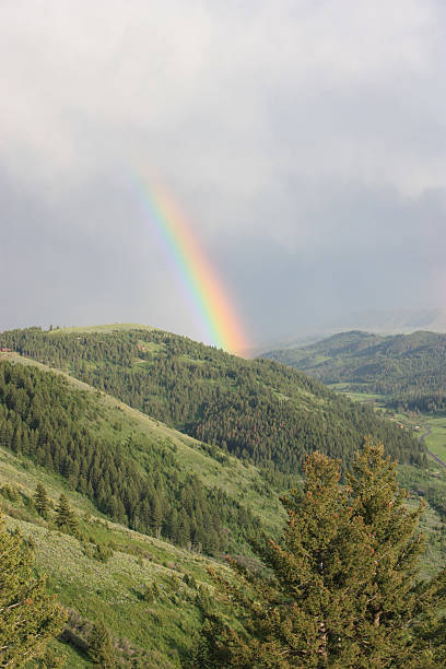 istock Rainbow over the Rocky Mountain Ridge 105679107