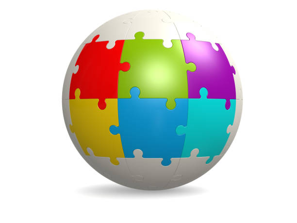 istock White round puzzle with six color 1056791656