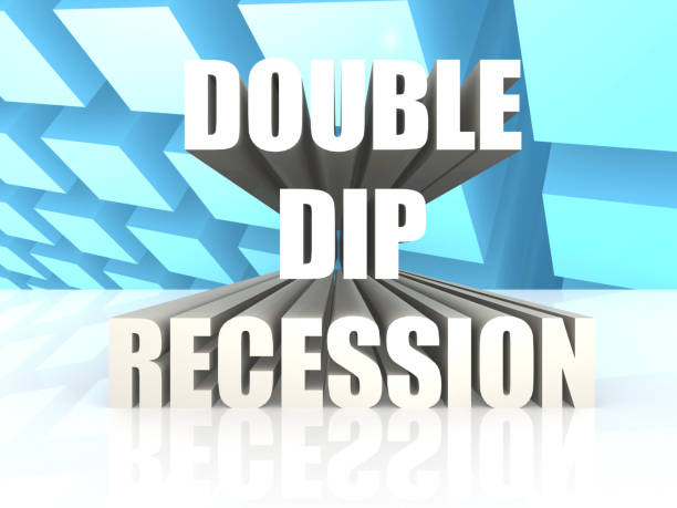 двойной спад падения - double dip recession стоковые фото и изображения