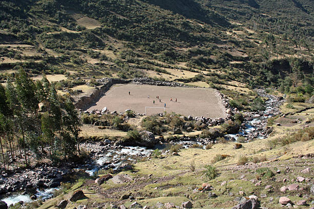 istock Playing soccer on the Lhasa trail 105679320