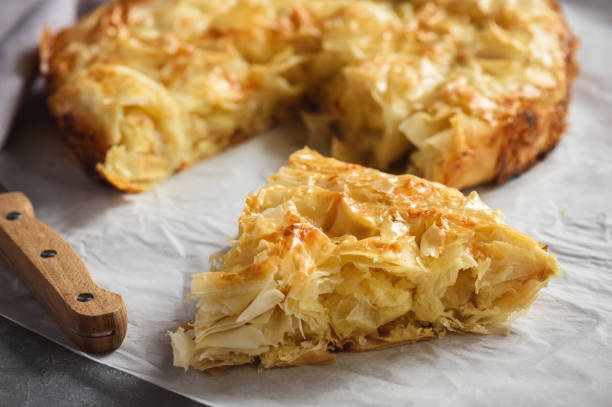 istock Turkish spicy potato rolled borek. 1056793570