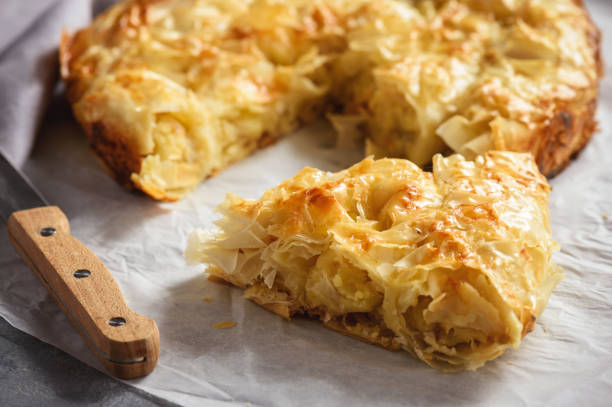 istock Turkish spicy potato rolled borek. 1056793608