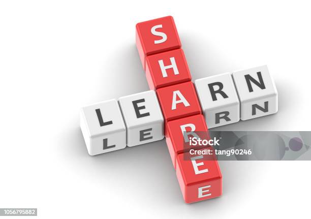 Buzzword Share Learn Stock Photo - Download Image Now - Sharing, Learning, Inspiration