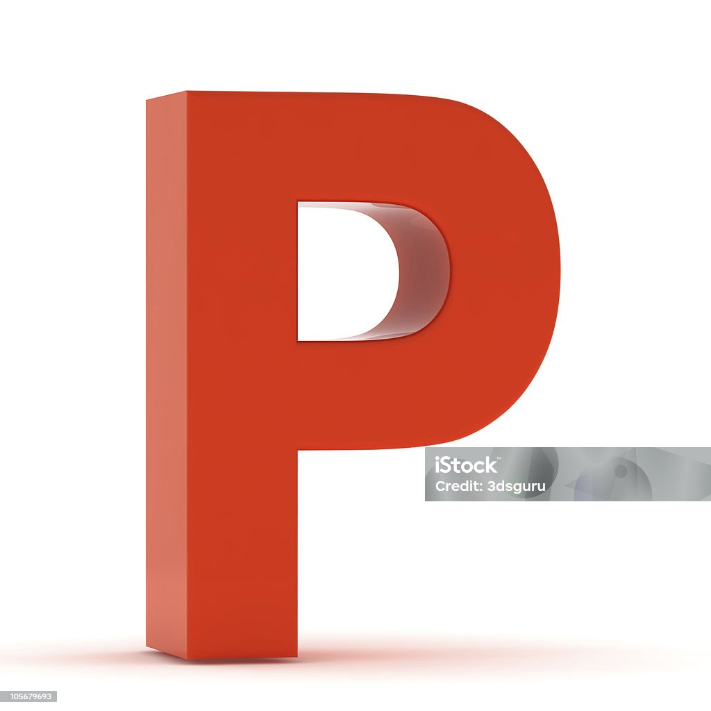 A letra P-Red Plástico - Royalty-free Alfabeto Foto de stock