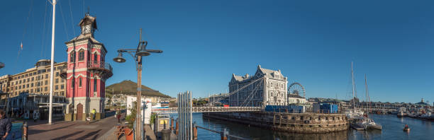 panotamic view of the victoria and alfred waterfront - victoria and alfred imagens e fotografias de stock