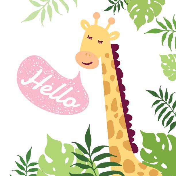 430+ Cute Giraffe Neck Face Drawing Illustrations, Royalty-Free Vector ...