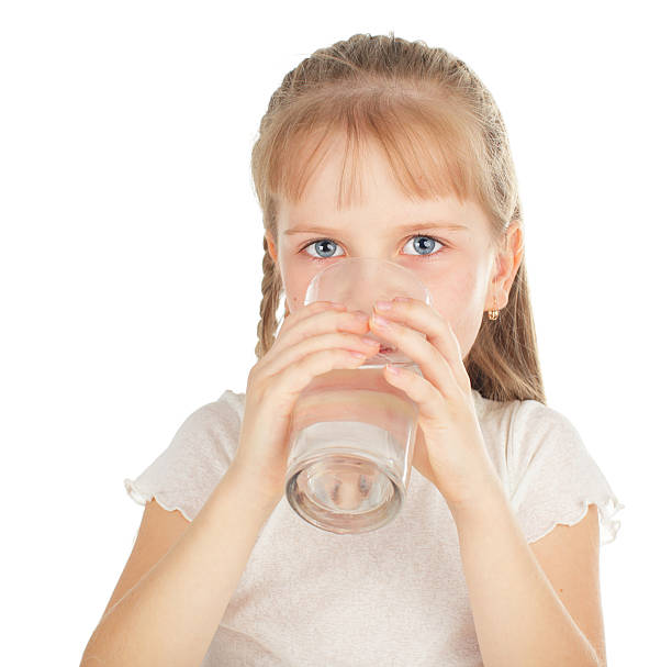 istock Child with a glass of pure water 105680134