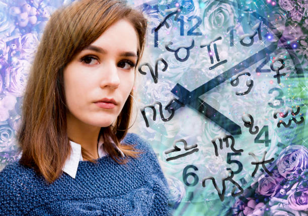 istock Woman ,time and zodiac signs 1056806616