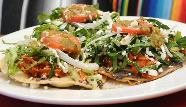 istock Tostadas de Tinga Close Up 1056808210