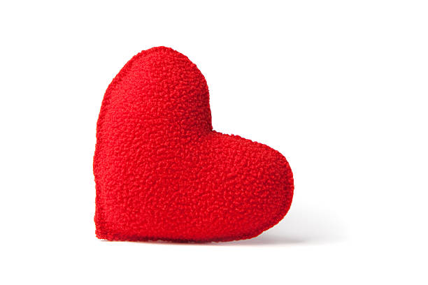 istock Red fleece heart 105680981