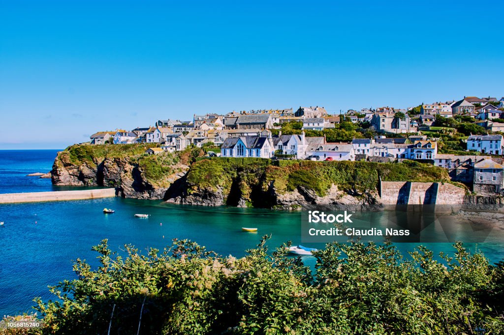 Port Isaac a Cornish fishing village The pretty fishing village of Port Isaac has become a major tourist attraction after being featured in the ITV series 'Doc Martin' where it is known as Port Wenn Cornwall - England Stock Photo
