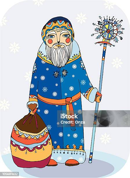 Frost - Stockowe grafiki wektorowe i więcej obrazów Boże Narodzenie - Boże Narodzenie, Broda, Czapka