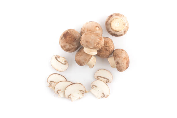 istock Slices of Fresh champignon mushrooms in a bowl 1056826014