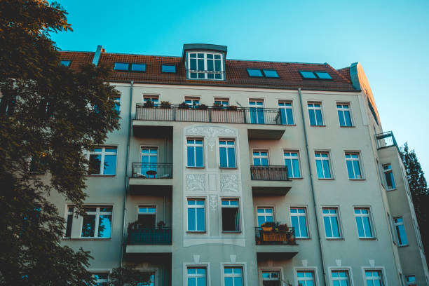 istock low angle view of typical german apartment house at east berlin 1056837392