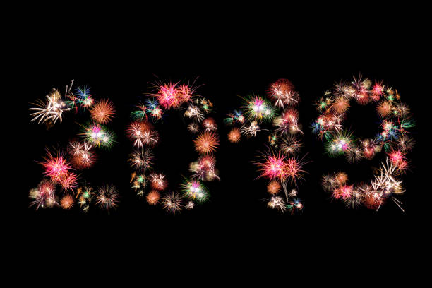 istock Happy new year 2018 fireworks colorful 1056839000
