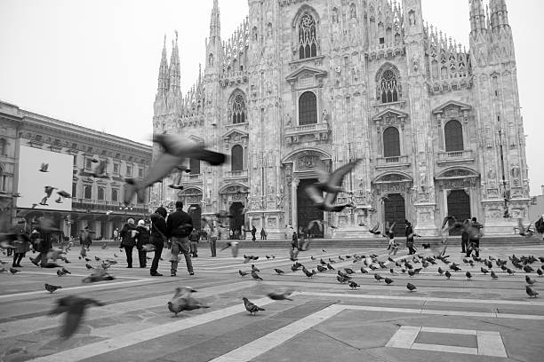 istock Duomo of Milan - Italy, Black and White Image 105684062