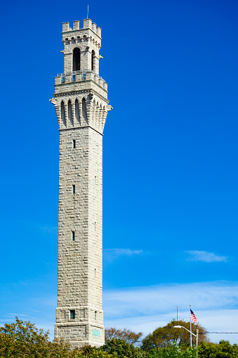 The Pilgrim Monument was built in 1910 in Provincetown, Massachusetts.