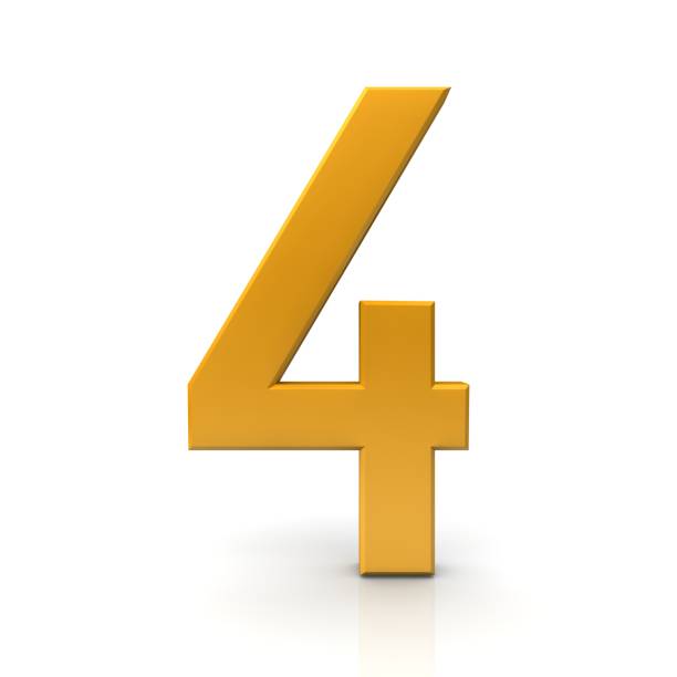 istock number 4 golden 3d four sign symbol gold icon render graphic isolated 1056845064