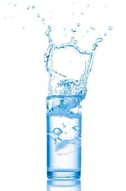 istock Splashes of water in a glass 105685381