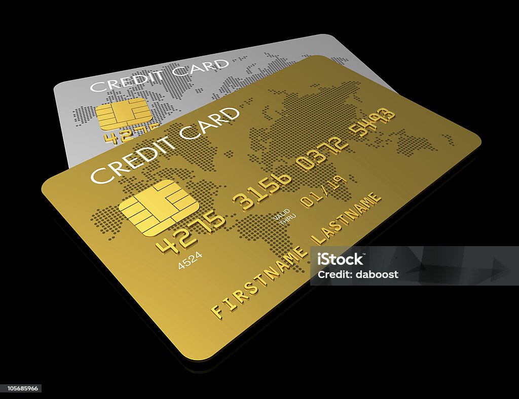 De oro y plata tarjeta de crédito - Foto de stock de Tarjeta de Oro libre de derechos