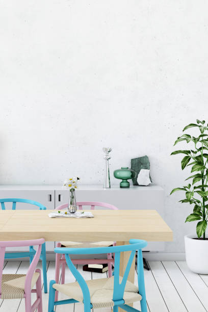 istock Nordic style office with large team desk 1056864940