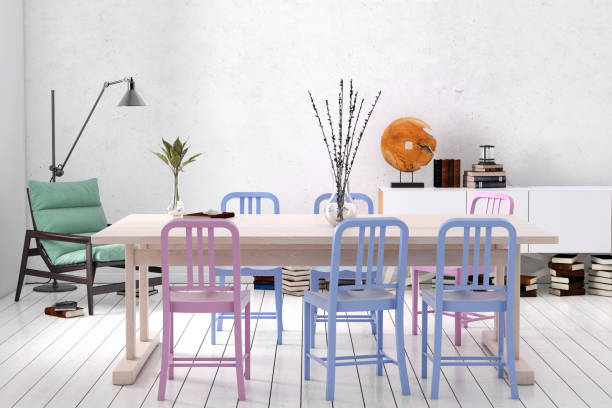 istock Nordic style office with large team desk 1056864966