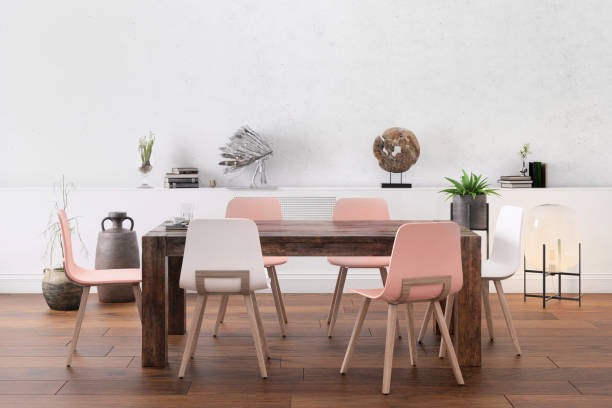 istock Nordic style office with large team desk 1056864970