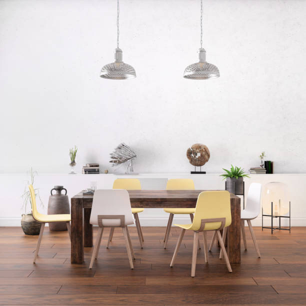 istock Nordic style office with large team desk 1056865004