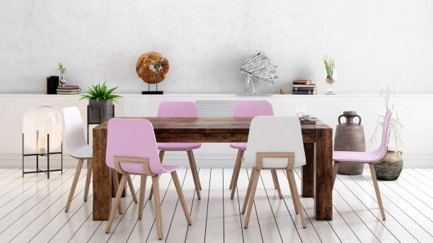 istock Nordic style office with large team desk 1056865032