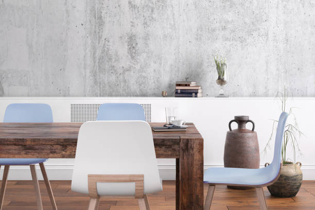 istock Nordic style office with large team desk 1056865066