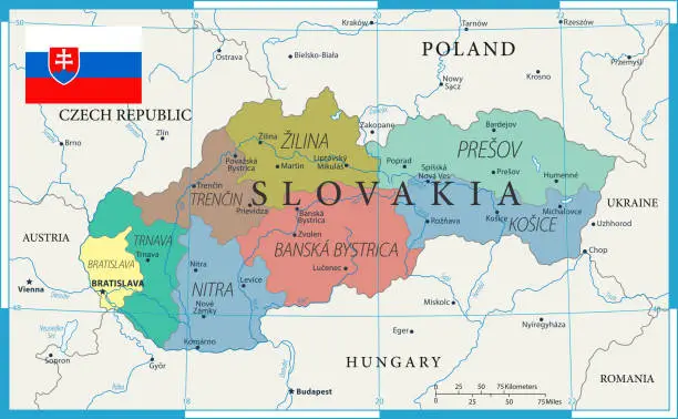 Vector illustration of 27 - Slovakia - Color1 10