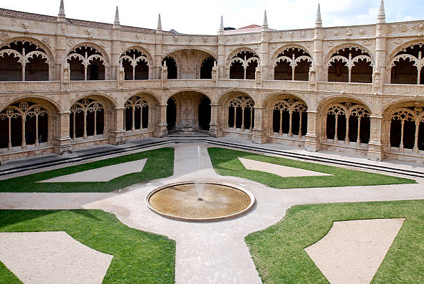 Jeronimos Monastery of Belem, Lisbon, Portugal. stock photo