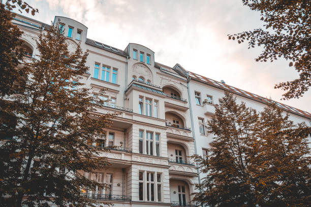 istock residential building at berlin with autumn colored trees 1056873916