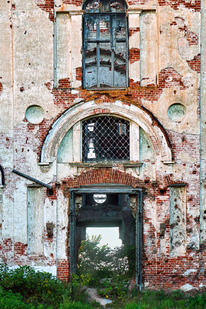 istock Abandoned destroyed russian church 1056874632