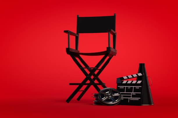 istock 3d Rendering Film Industry Concept red background 1056875274