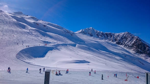 istock Winter scenery at Hintertux glacier in Alps mountains. 1056876164