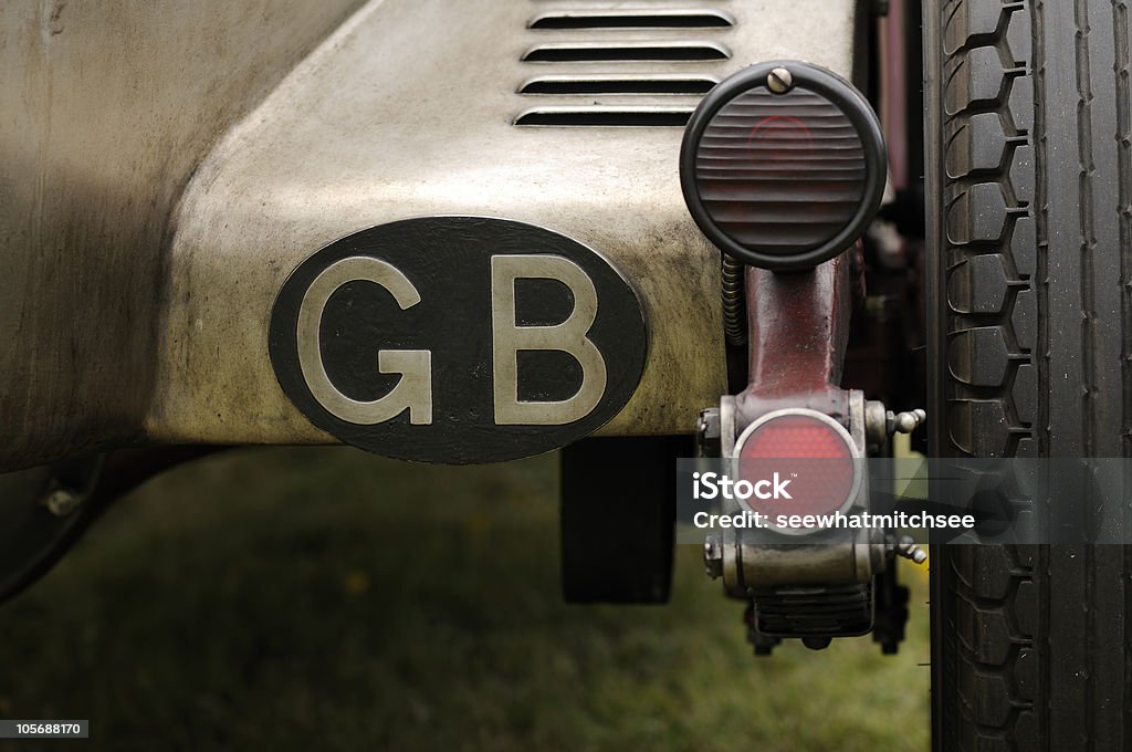 Detail von einem vintage-racing car - Lizenzfrei Rennwagen Stock-Foto