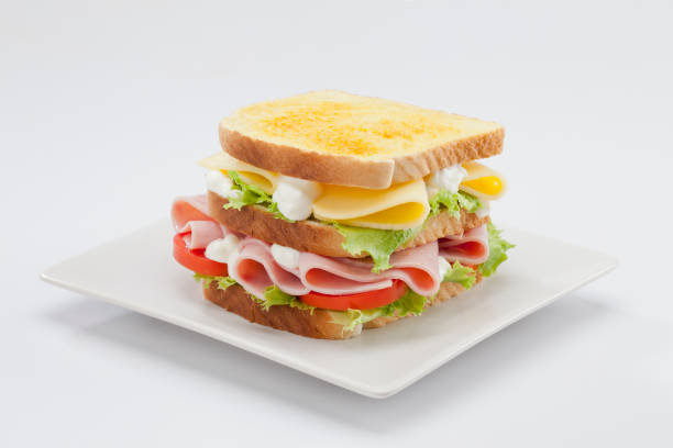сэндвич с ветчиной и сыром - sandwich club sandwich ham turkey стоковые фото и изображения