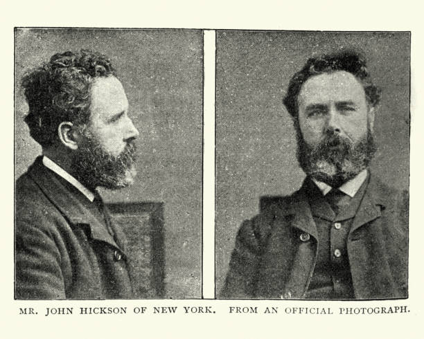 istock Victorian Mugshot of a criminal, 1890s 1056892720