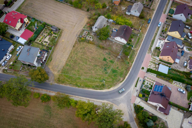 istock View from above on small village in Poland. 1056901150