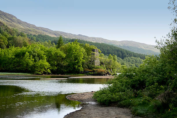 istock mysterious ruins beside scottish loch 105690743