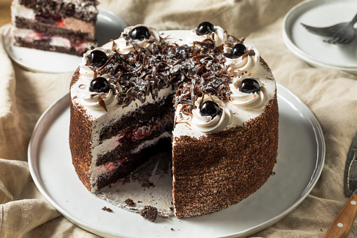 Sweet Homemade Black Forest Cake Ready to Eat