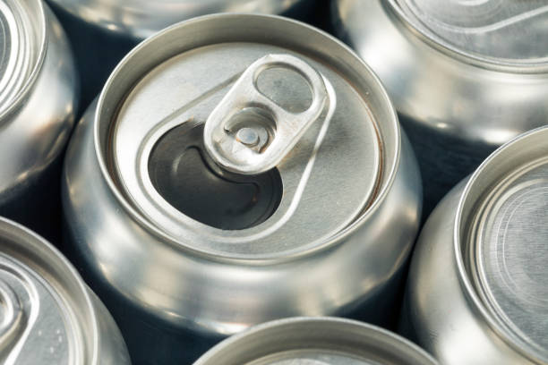 istock Shiny Silver Aluminum Soda Cans 1056912648