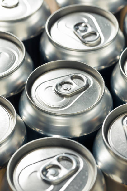 istock Shiny Silver Aluminum Soda Cans 1056912940