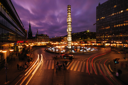 The Alexanderplatz in Berlin with the famous Television Tower at dawn