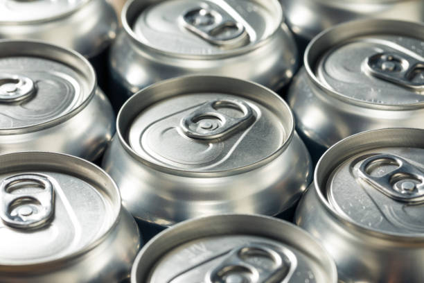 istock Shiny Silver Aluminum Soda Cans 1056913976