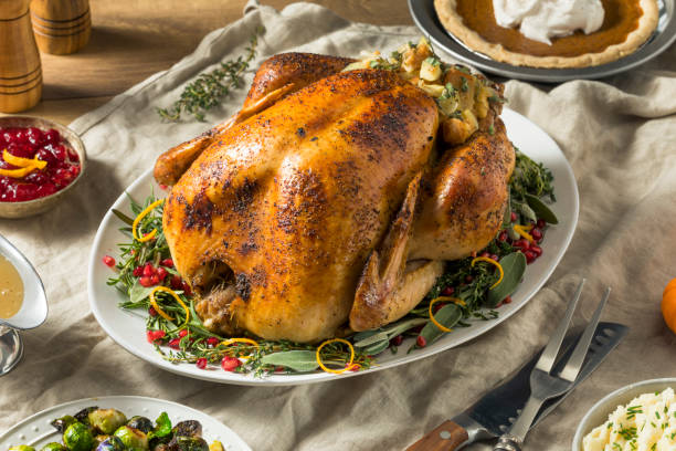 istock Whole Roasted Turkey Dinner For Thanksgiving 1056915732