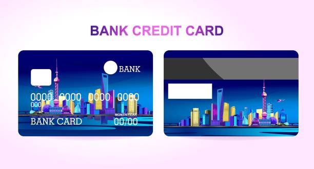 illustrations, cliparts, dessins animés et icônes de ville de carte bancaire - shanghai finance skyline backgrounds