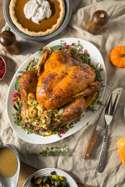 istock Whole Roasted Turkey Dinner For Thanksgiving 1056918330